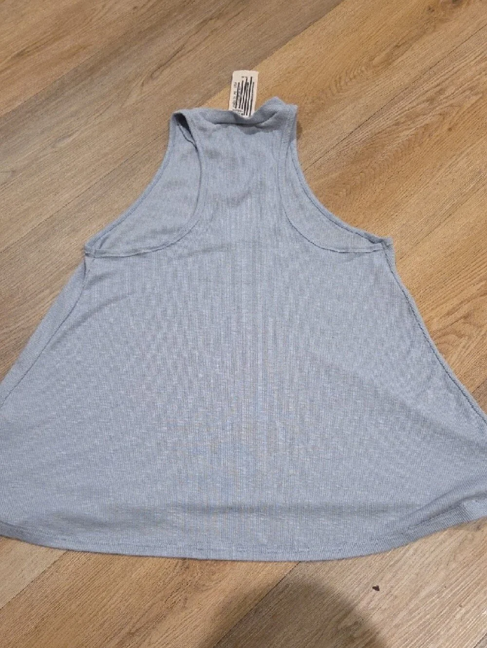 Free People Light Blue Ribbed Halter Tank - Picture 3 of 3